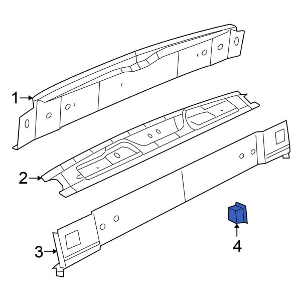 Rear Body Panel Reinforcement Bracket