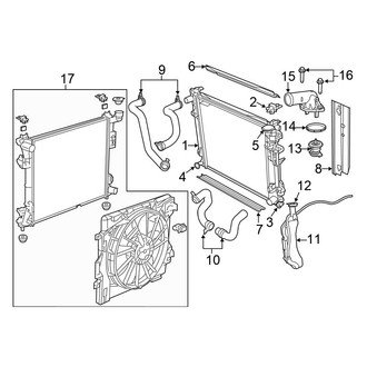 Chrysler OE - Cooling - Radiator & Components (3.6L)