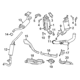 Chrysler OE - Exhaust System - Exhaust Components (3.6L)