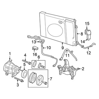 Chrysler OE - Air Conditioner & Heater - Condenser, Compressor & Lines
