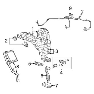 Chrysler OE - Air Conditioner & Heater - Evaporator & Heater Components (Rear)
