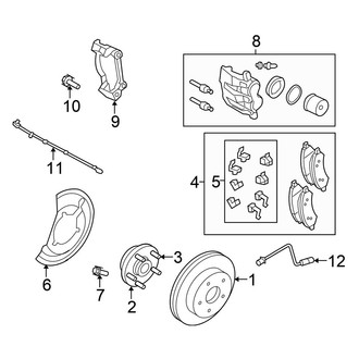 Chrysler OE - Front Suspension - Brake Components (4WD)