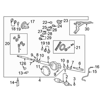 Chrysler OE - Front Suspension - Front Axle & Carrier (4WD)