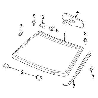 Chrysler OE - Windshield - Glass