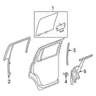 Chrysler OE - Rear Door - Glass & Hardware