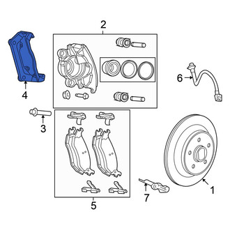 Chrysler OE - Rear Disc Brake Caliper Bracket