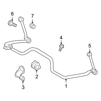 Chrysler OE - Rear Suspension - Stabilizer Bar & Components (4WD)