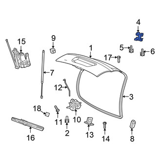 Chrysler OE - Rear Liftgate Hinge