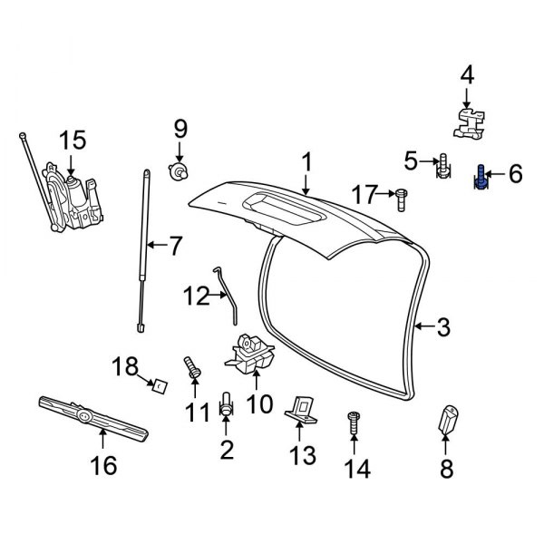 Liftgate Hinge Bolt