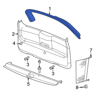 Chrysler OE - Rear Upper Liftgate Trim Cover