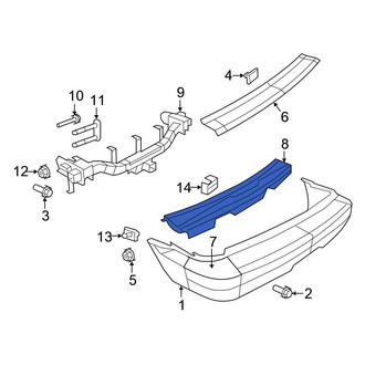 Chrysler OE - Rear Bumper Cover Support Rail