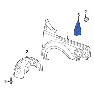 Chrysler OE - Front Right Fender Molding