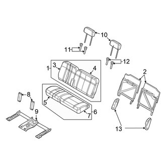Chrysler OE - Seats & Tracks - Rear Seat Components (3rd Row Seat), (FULL HYBRID EV-GAS (FHEV))