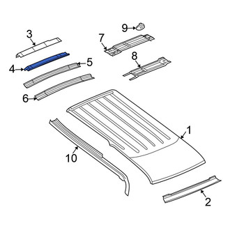 Chrysler OE - Rear Upper Roof Header Panel