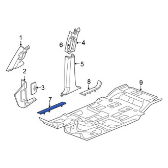 Chrysler OE - Front Left Liftgate Trim Scuff Plate