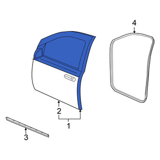 Chrysler OE - Front Right Door Shell