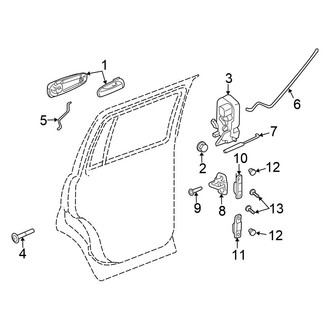 Chrysler OE - Rear Door - Lock & Hardware (FULL HYBRID EV-GAS (FHEV))