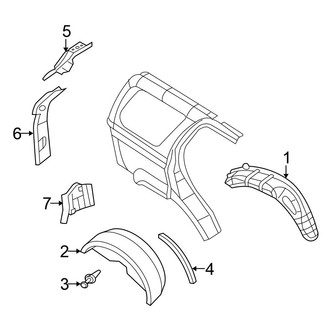 Chrysler OE - Quarter Panel - Inner Structure (FULL HYBRID EV-GAS (FHEV))