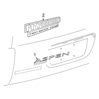 Chrysler OE - Lift Gate - Exterior Trim (FULL HYBRID EV-GAS (FHEV))
