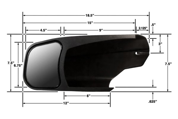 Cipa Usa CIPA 11950 Clip-On Towing Mirror 11950