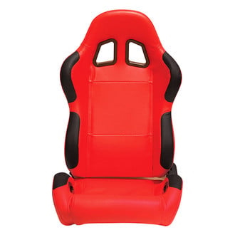 Cipher Auto® - CPA1025 Series Reclining Steel Tubular Frame Racing Seats, Black Leatherette Cover