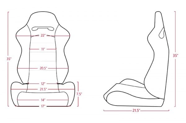 Cipher Auto® - CPA1075 Series Reclining Steel Tubular Frame Racing