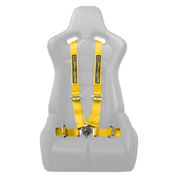 Cipher Auto® - 4-Point Camlock Racing Harness Set, Yellow