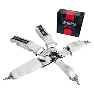 Cipher Auto® - 5-Point Camlock Racing Harness, White