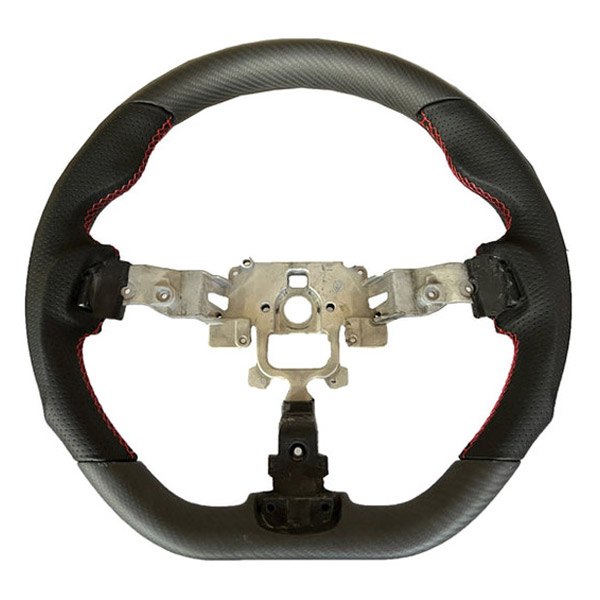 Cipher Auto® - Enhanced Genuine Leather Steering Wheels with Real Carbon Fiber and Red Stitching