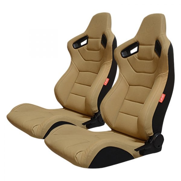 Cipher Auto Racing Seats Pair Black Leatherette