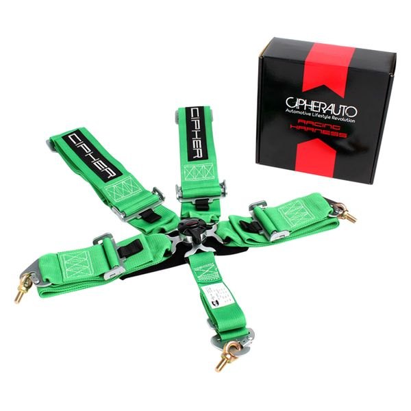 Cipher Auto® - 5-Point Camlock Racing Harness, Green