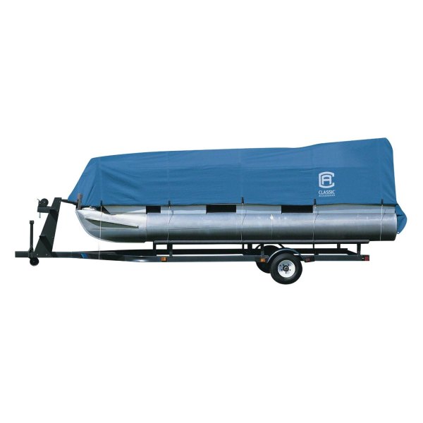 Classic Accessories® - Stellex™ Blue Polyester Boat Cover for 17'-20' L x 102" W Pontoon Boats
