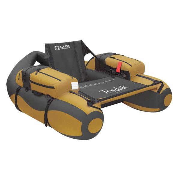 Classic Accessories® - Togiak™ ABYC Standard 55.25"L x 47"W x 19"H Gold/Gray Float Tube