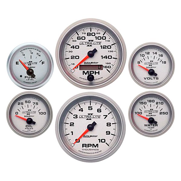 Classic Dash® 107951011 6Gauge Instrument Cluster Kit with Autometer UltraLite II Electric