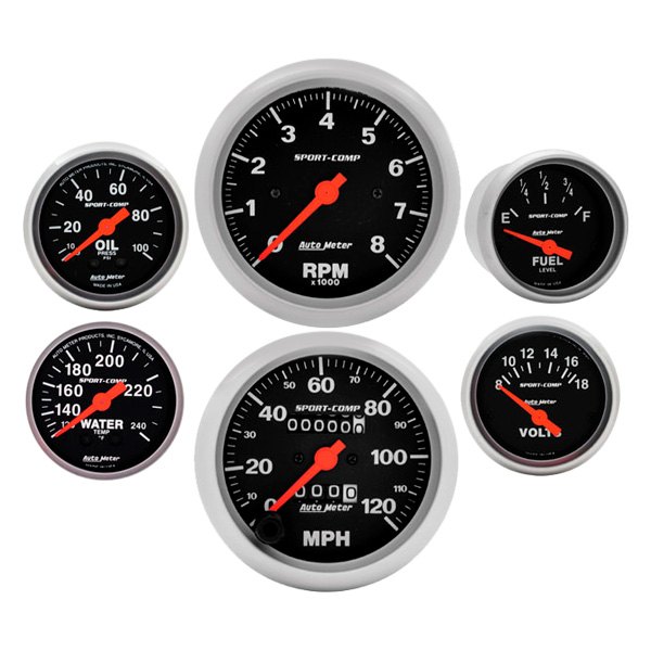 Classic Dash® 612660111 6Gauge Instrument Cluster Kit with Autometer