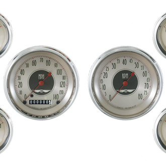 Classic Instruments® - All American Nickel Series 3-3/8" Custom 6-Gauge Set