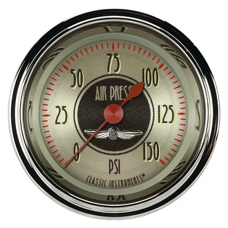 Classic Instruments® - All American Nickel Series Air Pressure Gauge, 150 psi