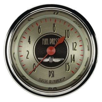 Classic Instruments® - All American Nickel Series 2-1/8" Fuel Pressure Gauge, 15 psi