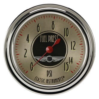 Classic Instruments® - All American Nickel Series 2-5/8" Fuel Pressure Gauge, 15 psi
