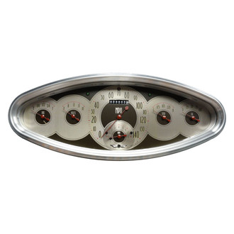 Classic Instruments® - All American Nickel Series Custom 6-Gauge Kit, 140 MPH, 8,000 RPM, 240-33