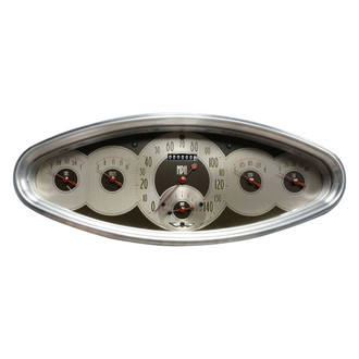 Classic Instruments® - All American Nickel Series Custom 6-Gauge Kit, 140 MPH, 8,000 RPM, 240-33