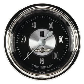 Classic Instruments® - All American Tradition Series 2-1/8" Oil Pressure Gauge, 100 psi