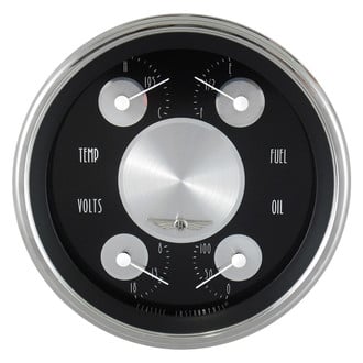 Classic Instruments® - All American Tradition Series Quad Gauge, 8-18 V