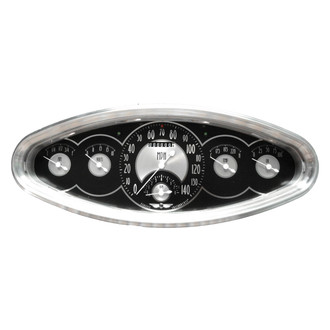 Classic Instruments® - All American Tradition Series Custom 6-Gauge Kit, 140 MPH, 8,000 RPM, 240-33