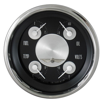 Classic Instruments® - All American Tradition Series 3-3/8" Quad Gauge, 75-10, 8-18 V