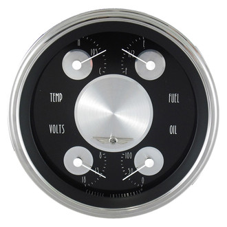 Classic Instruments® - All American Tradition Series 4-5/8" Quad Gauge, 240-33, 8-18 V