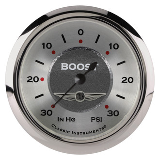 Classic Instruments® - All American Series 2-5/8" Boost/Vacuum Gauge, -30 in Hg +30 PSI