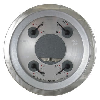 Classic Instruments® - All American Series 3-3/8" Quad Gauge, 75-10, 8-18 V