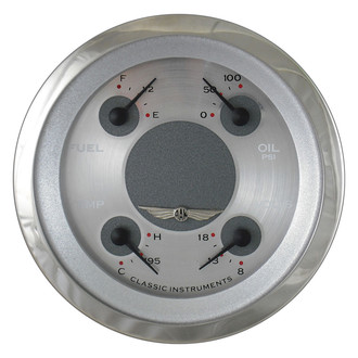 Classic Instruments® - All American Series 3-3/8" Quad Gauge, 240-33, 8-18 V