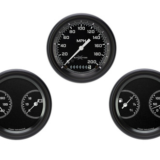 Classic Instruments® - AutoCross Series 3-3/8" Custom 3-Gauge Set